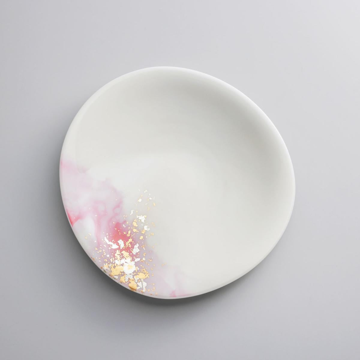Watercolor-SAKURA- Plate (M)|Kanazawa Gold Leaf | HAKUICHI STYLE