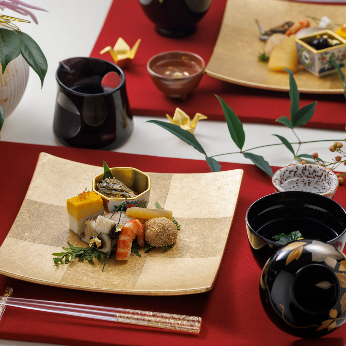 Gold & Silver Clear Chopsticks (Gold Thread)|Kanazawa Gold Leaf | HAKUICHI STYLE