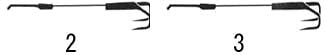 Katsuichi Hook Back Hook II W Type, No. 2 Fishing Hook