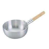 Akao Aluminum DON Hammered One-Handed Bose Pot, 9.4 inches (24 cm), Aluminum Alloy, Handle (Natural Wood), Japan WBC38024