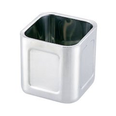 Sanho Sangyo AKK8301 Double Wall Square Kitchen Pot (No Lid), 5.3 inches (13.5 cm), 18-8 Stainless Steel, China