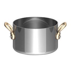 Sanho Sangyo PPT8603 UK Petite Half Size Torso Pot (No Lid), 3.9 inches (10 cm), 18-8 Stainless Steel + Anodized China