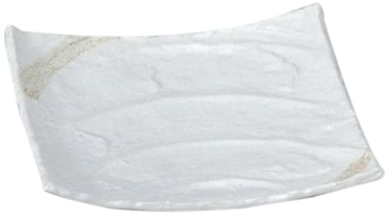 せともの本舗 Set of 10 Square Plates (Small) with Whispering Wavy Feet, 19 Square Plates, 7.5 x 7.5 x 1.4 inches (19 x 19 x 3.5 cm), Japanese Tableware, Japanese Dish, Restaurant, Inn, Commercial Use