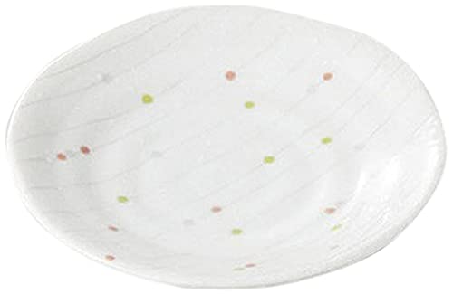 せともの本舗 Set of 10, Set of 10, Powdered Polka Dot 5.0 Plates, 6.4 x 1.1 inches (16.3 x 2.7 cm), Restaurant, Ryokan, Japanese Tableware, Restaurant, Commercial Use, Tableware