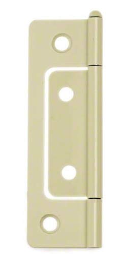 Bidoor BF-80 Iron Flash Hinge, Cream (with Wood Screws), 2.5 inches (64 mm) (Special Sale), Pack of 100
