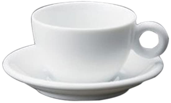 Set of 10 Cups & Saucers, Brio Coffee C/S, Plate, 5.5 x 0.9 inches (14 x 2.3 cm), Western Tableware, Cafe, Restaurant, Coffee, Commercial Use, Hotel