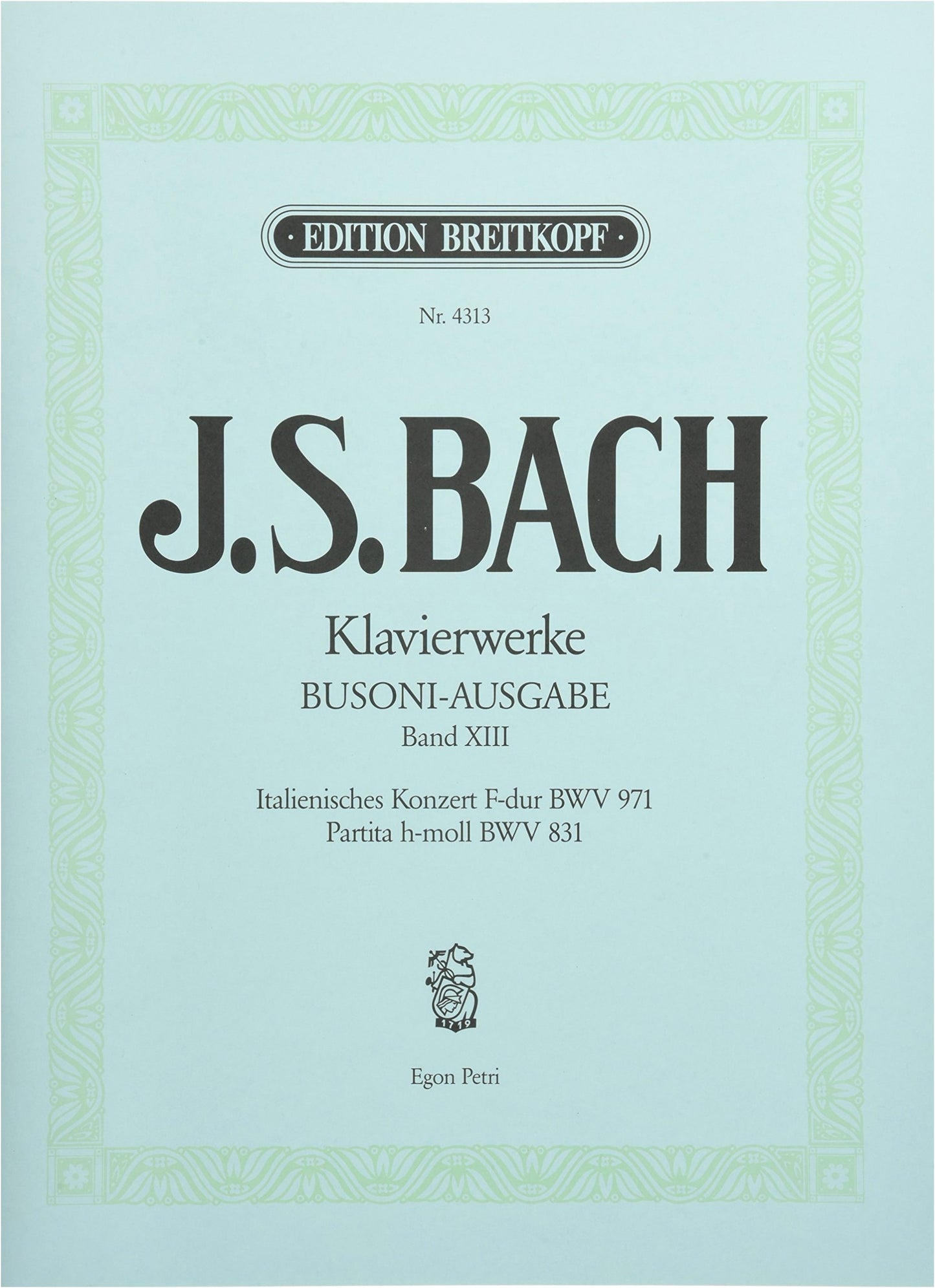 Bach: Italian Concerto BWV 971 & French Overture BWV 831 for Piano Solo