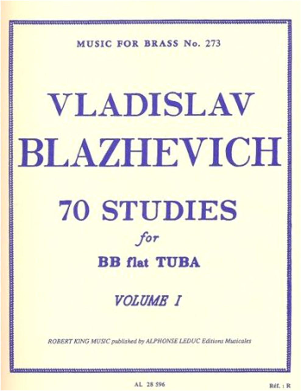 Blazhevich: 70 Studies for Tuba, Volume 1 (Robert King Publications)