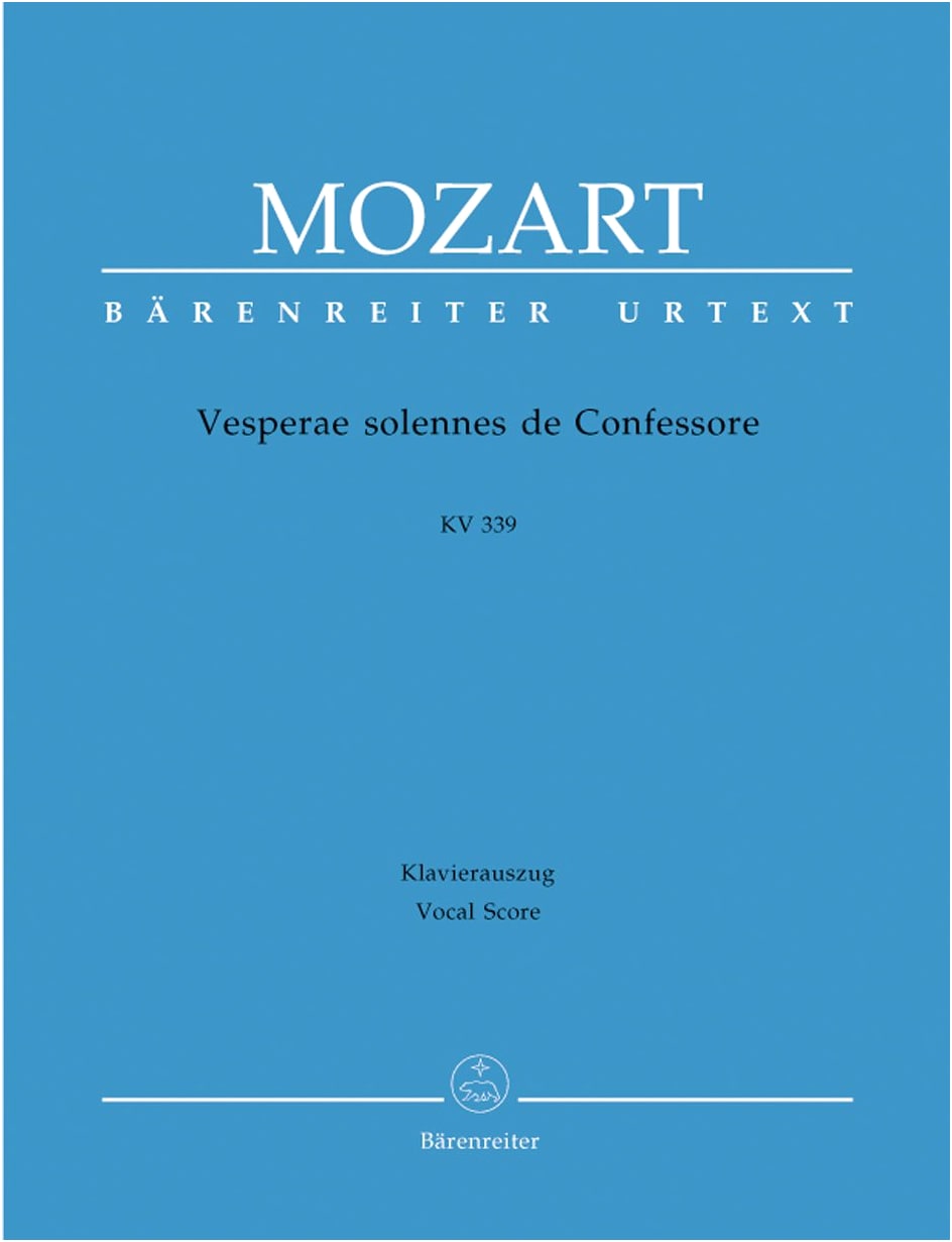 Mozart: Solemn Vespers KV 339 (Bärenreiter Choral Edition)