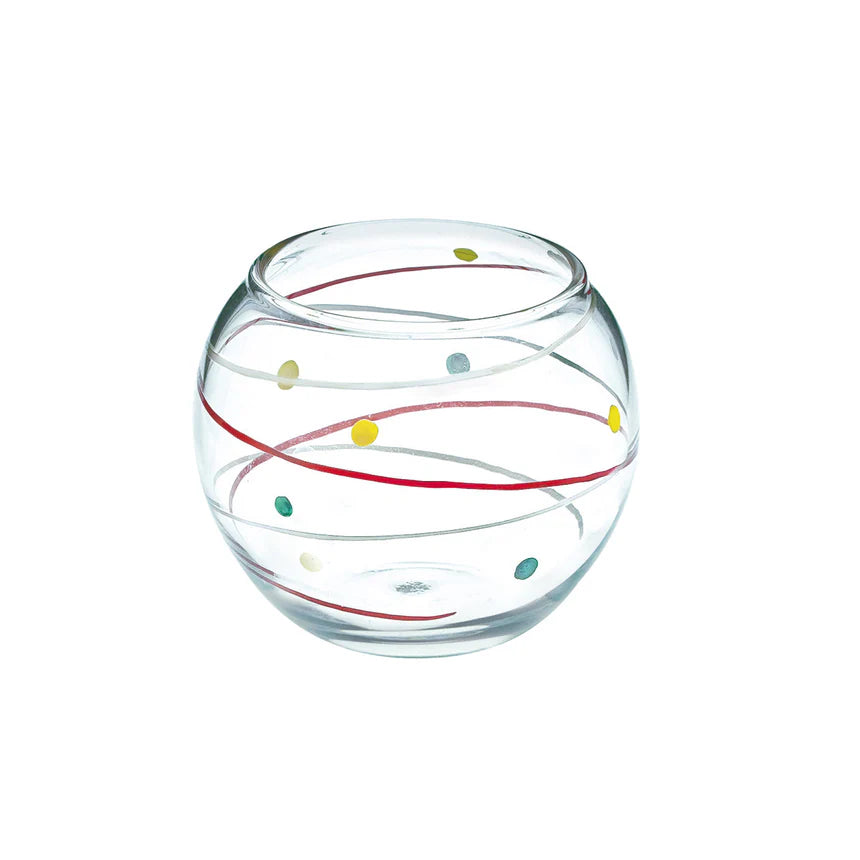 Glass Appetizer Bowl – Water Balloon Design (Red)