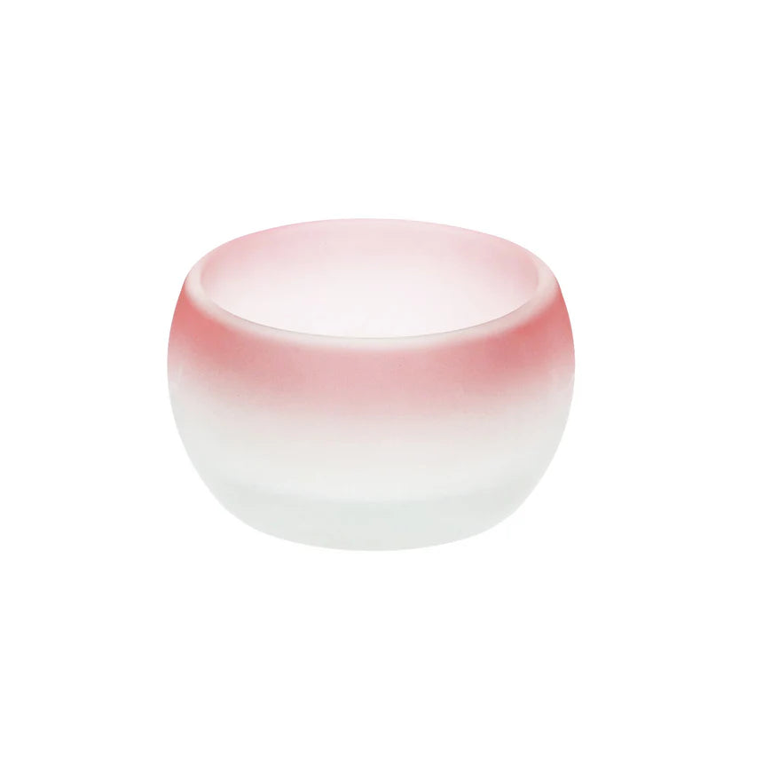 Usugiri Frosted Glass Small Bowl – Pink Gradient (Approx. φ6.6×H3.8cm)