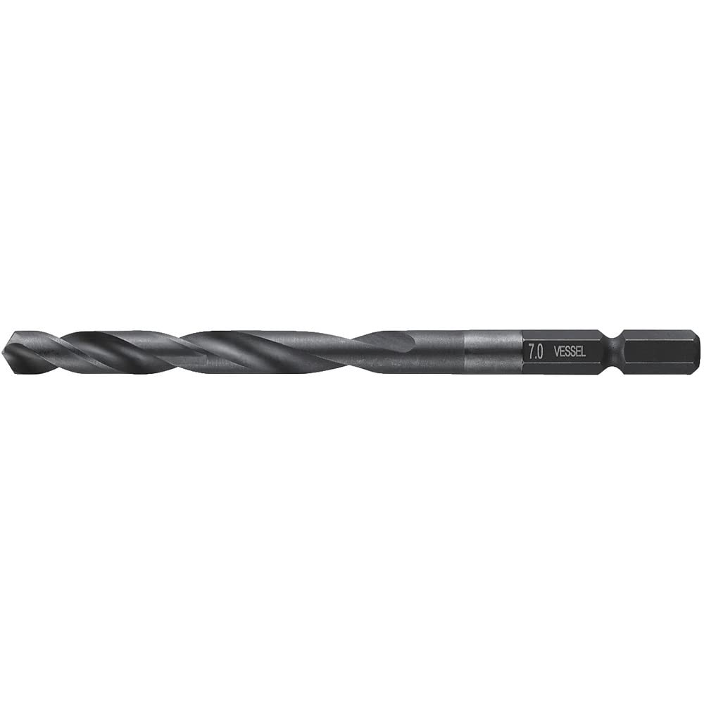 Vessel KMD-7.0 Kessak Drill for Large Diameter Drilling, Drill Bit, for Ironwork, 0.3 inches (7.0 mm)