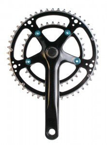 DIXNA La Crank 49 x 35T No BB, Compatible with 10/11 Tiers, Black, 6.6 inches (167.5 mm), 6.7 inches (167.5 mm)
