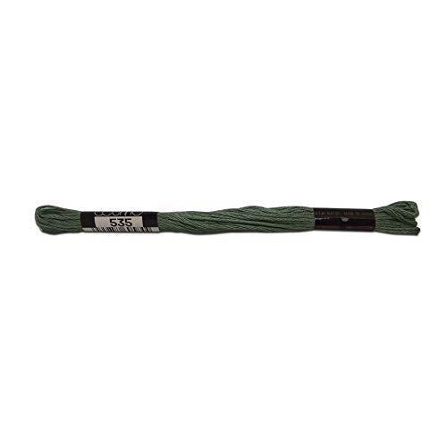 Lecien Japan 2512-535 Cosmo Cotton Embroidery Floss, 8m, Skein Green