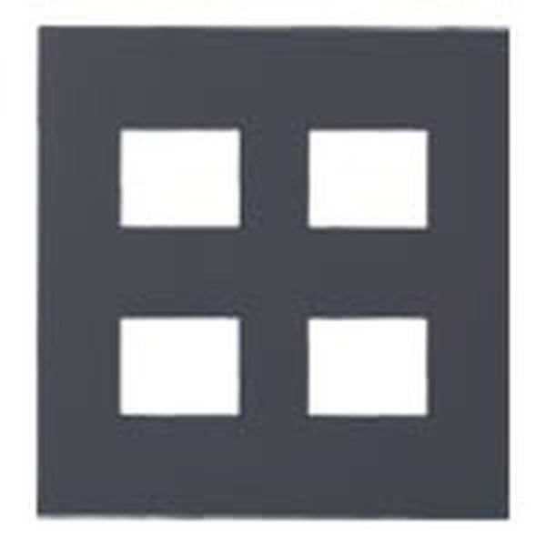 Panasonic Simple Fireproof Plate SO-STYLE WNS6704H Set of 4, Matte Gray Width 4.5 x Depth 2.7 x Height 4.7 inches (116 x 6.8 x 120 mm)