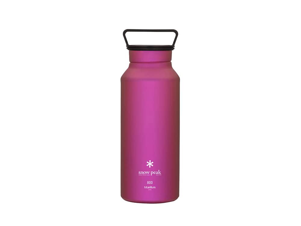 Snow Peak Titanium Aurora Water Bottle, Pink, 27 Oz