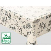Meiwa Gravure Tablecloth Complete Cross Series (Complete) 120cm ~ 150cm Black Torino BK