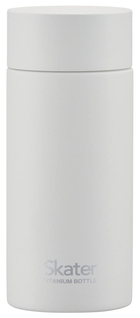 Skater TMB2-A Ultra Lightweight Titanium Mug Bottle, 7.8 fl oz (200 ml), White, Comes in a Wooden Box
