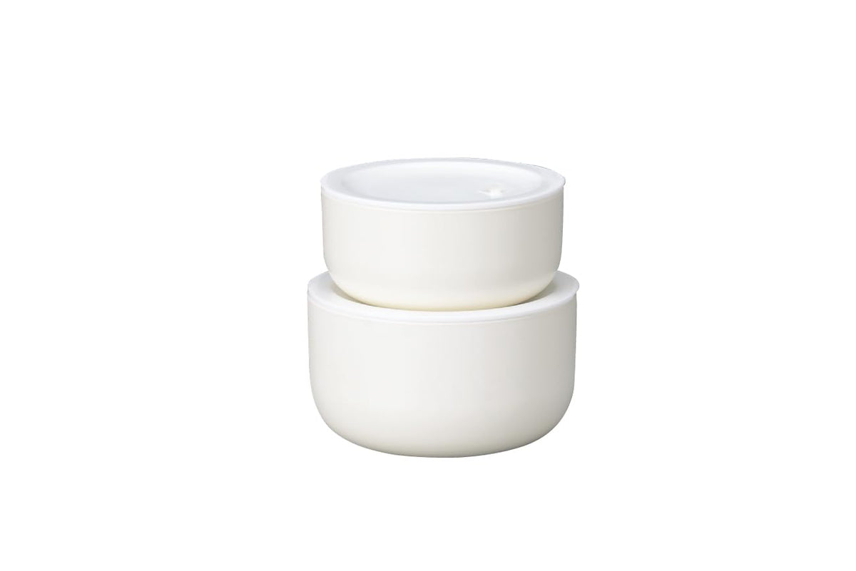 Tatsumiya 30496 Quick Washable Storage Container, White, Round