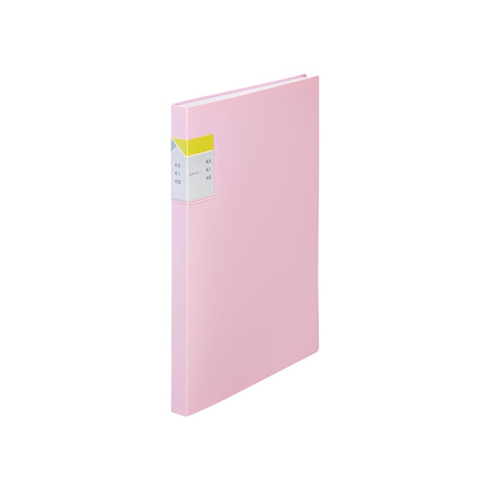 Kingjim) Transparent Oyster A4 Vertical File 40P Pink 8632 W Pin