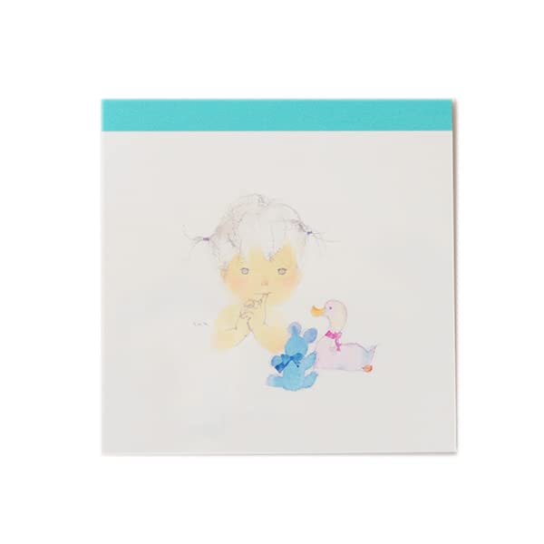 Green Flash CH-004 Chihiro Iwasaki Notepad, Square Blue