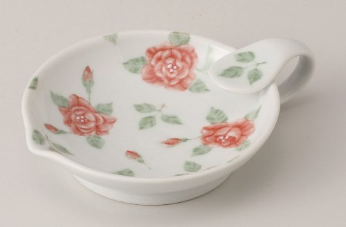 Nishinihon Pottery KN130-19 Manten Plate (Red) Rose Garden, Set of 5