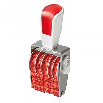 Sanby SR-DW4M Silver Rotating Stamp, Day-to-Day Date, No. 4, 6 Row (Ming Morning Body)