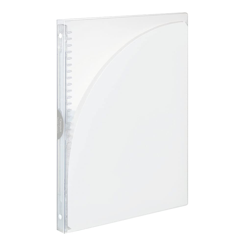 Kokuyo Campus Slide Binder, Adapt Slim, Double Pockets, A4, 30 Holes, Up to 65 Sheets, Transparent, Japan Import (RU-AP171T)