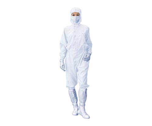 AS ONE Dust-Free Garment AS 199 C Unisex Coverall White 6 L / 1-6364-09