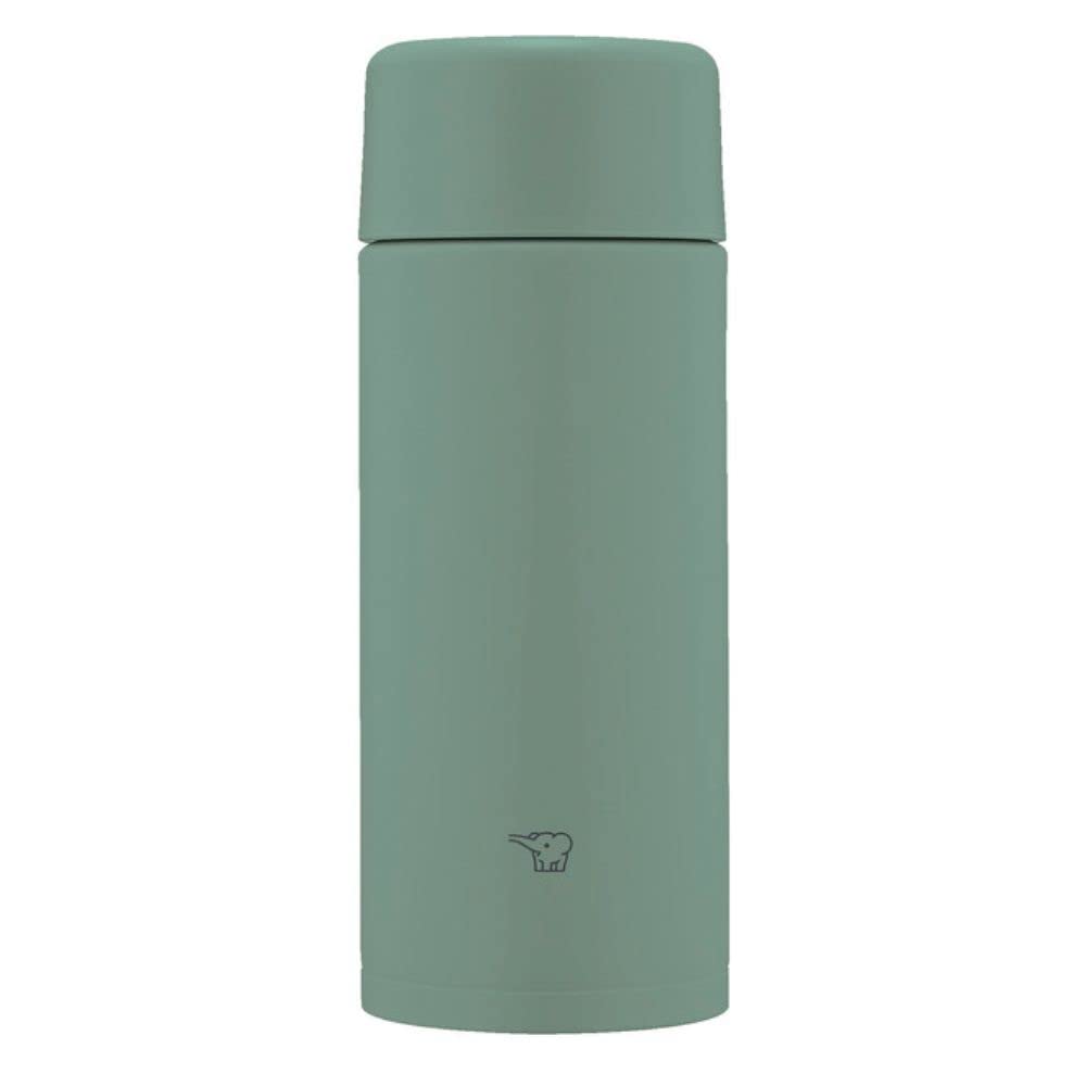 Zojirushi SM-ZB36-GM Water Bottle, Seamless 12.2 fl oz (360 ml), Screw, Stainless Steel Mug, Matte Green, Integrated Strainer and Washer, Easy to Clean, Only 2 Pieces