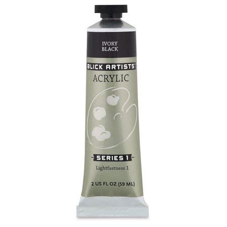 Blick Artists' Acrylic, Ivory Black, 2 oz