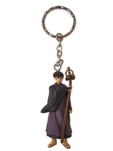 Great Eastern Entertainment Inuyasha Miroku with Staff Keychain Multicolor, 2"