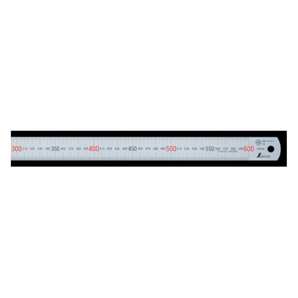 Shinwa Sokutei 13021 Straight Scale, Silver, 23.6 inches (60 cm), JIS1 Grade