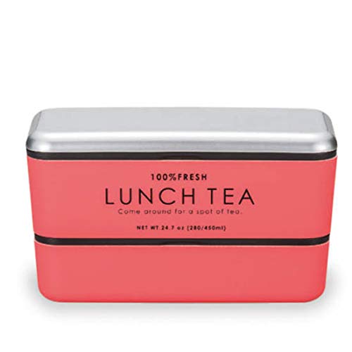 Showa LUNCH TEA Lunch Box, Pink, Elongated Nest Lunch Box