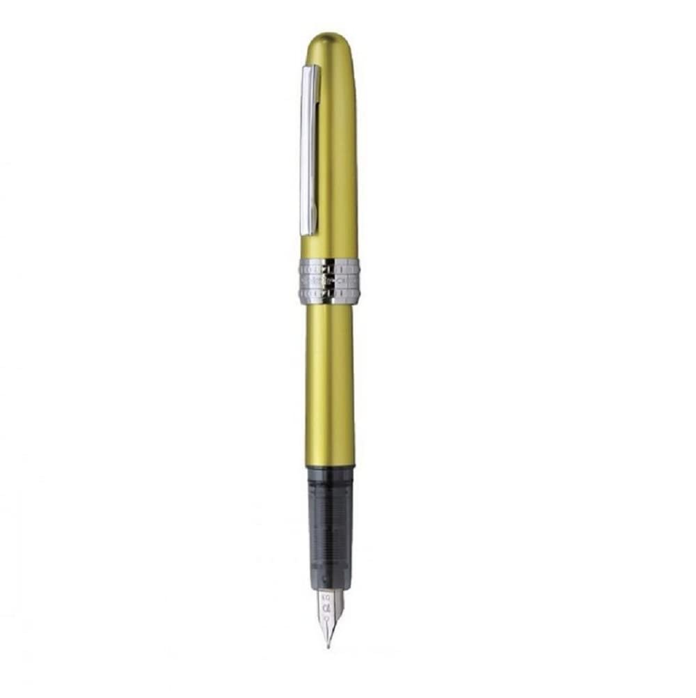 Platinum Fountain Pen Plaisir Bali Citrus Medium Point PGB-1000#47-M With Kanji LOVE Sticker, 5.6 x 0.59 in