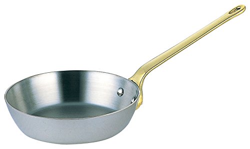 Wadasuke Manufacturing SW Petite Frying Pan, 3.1 inches (8 cm), 18-8 Stainless Steel/Handle, Brass, Japan PPT12008