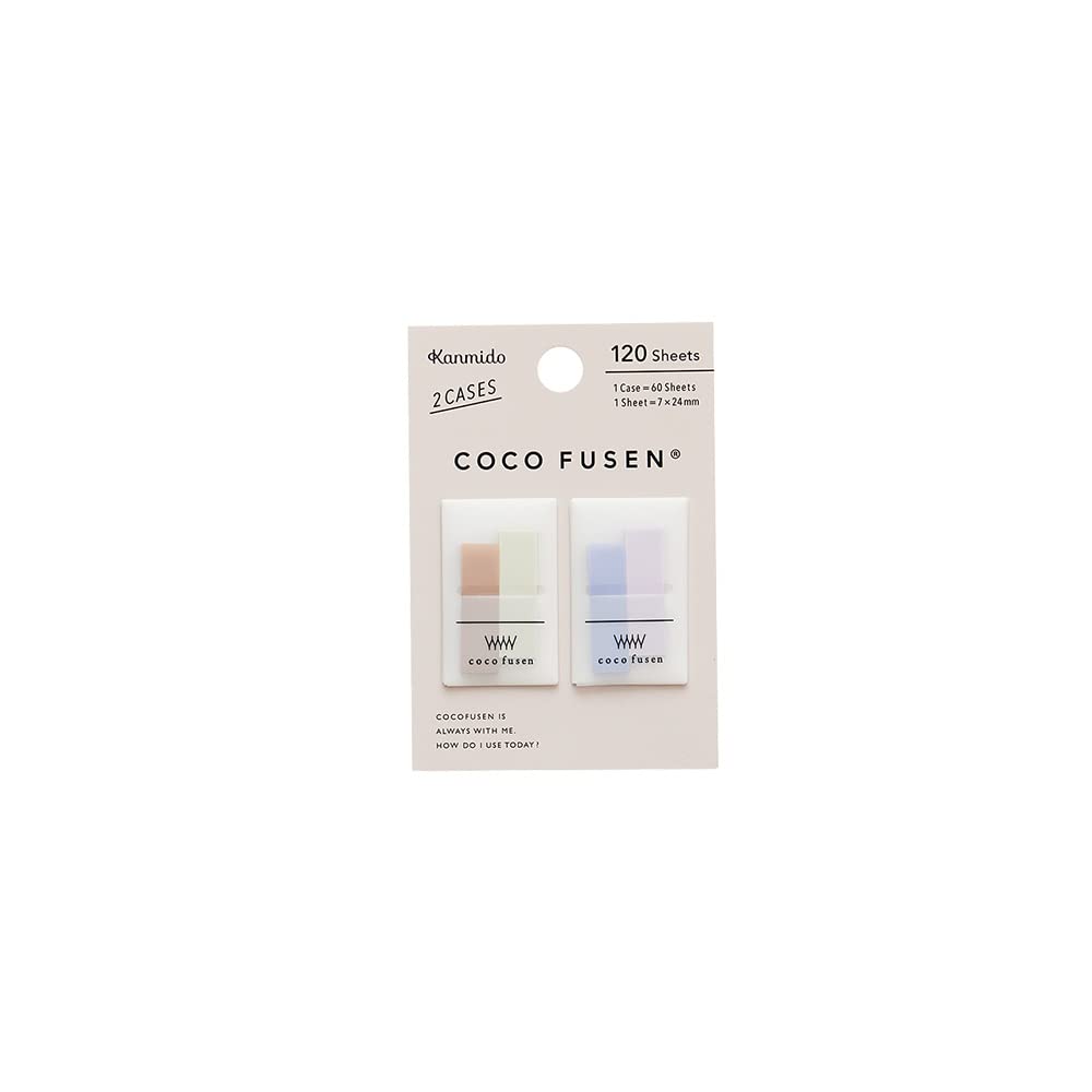 Kanmido Mini Self-Stick Notes, S, Moonlight, 120 Sheets (30 Sheets x 4 Colors), Portable and Convenient Design
