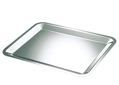 三宝産業 Sanho Sangyo 03360020 Serving Cutlery, Silver, 13.0 x 10.6 inches (33 x 27 cm), Royal Canape Tray, Handless, M