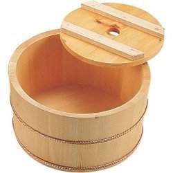 Yamako Ice Tub (Sawara Wood), Small, Diameter 10.8 x Height 5.5 inches (275 x 140 mm)