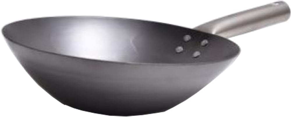 アドバンスドア Advance Door HANAKO+a Hammered Nitrided Deep Frying Pan 11.8 inches (30 cm), Black, Silver