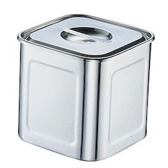 三宝産業 Sanho Sangyo AKK06013 Deep Square Kitchen Pot, 5.3 inches (13.5 cm), 18-8 Stainless Steel, China