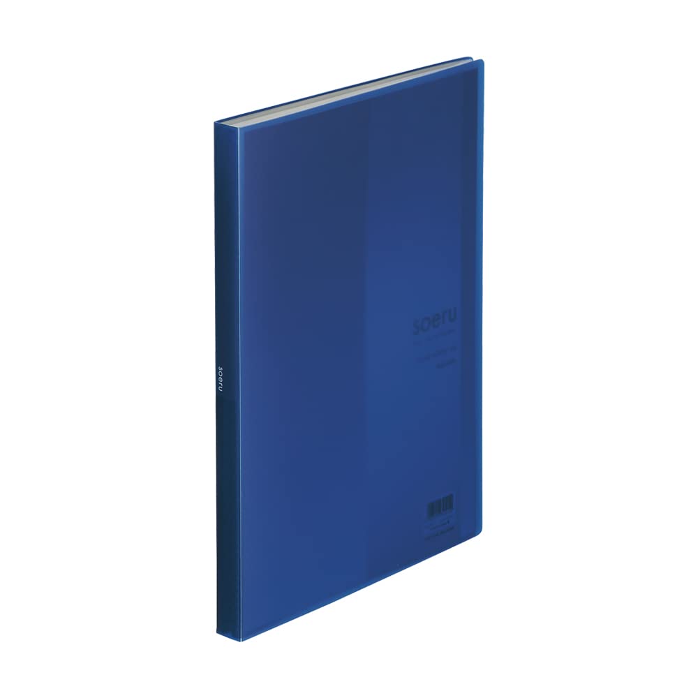 Lihit Lab SOERU N8102-11 Clear Book, A4, 40 Pockets, Indigo Blue