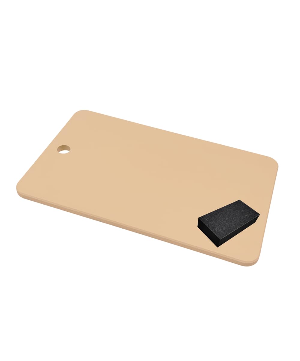 Kitchen Star Tsukihoshi Rubber Cutting Board Made in Japan,Dishwasher-Safe Size:17.32×10.23×0.39 inches (444×263×10mm) Equipped with a Cutting Board Scraper for Synthetic Rubber Cutting Boards (3L)