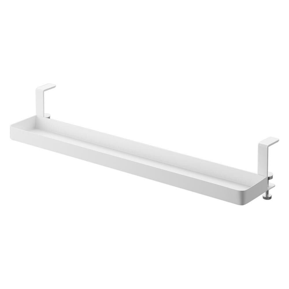 Yamazaki 1795 Microwave Hood, Horizontal Spice Rack, White, W 15.0 x D 3.5 x H 2.4 inches (38 x 9 x 6.2 cm) (Does not include adjustment screws), Tower Seasoning Rack, Just clip it into the Range Hood