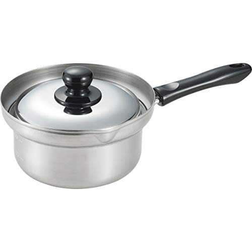 Yoshikawa KO 0018 Kinya Komoda Spill Resistant Single Handle Pot, Silver, 7.6 x 13.5 x 3.7 inches (193 x 343 x 95 mm)