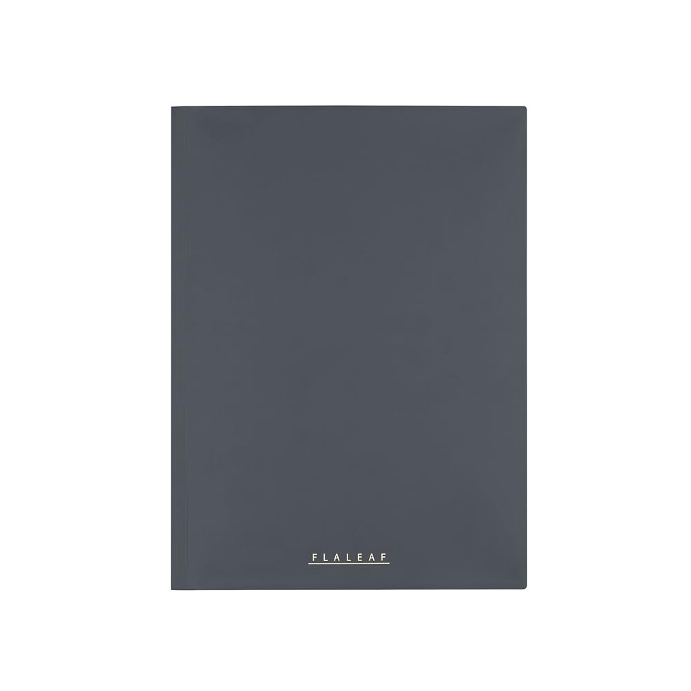 Nakabayashi FLL-B501B-D Logical Flat Binder Notebook, Hula Leaf, B5/10 Count, Smoky Black