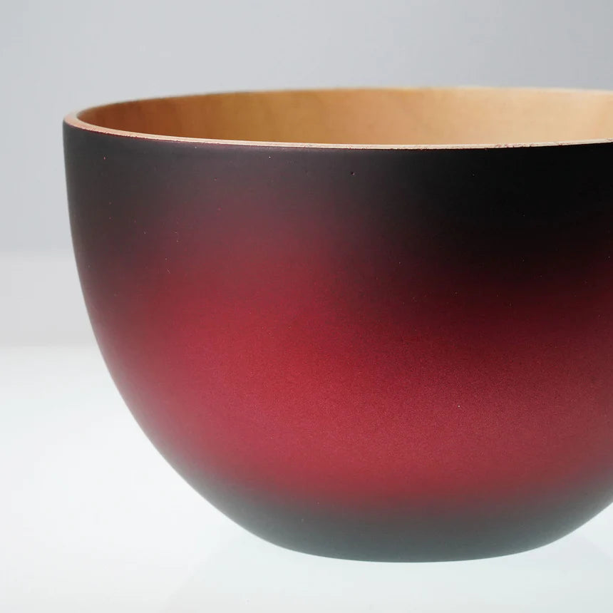 Reinforced Lacquered Wooden Bowl Medium – Gradient Red (Approx. φ11.6×H6.8cm)