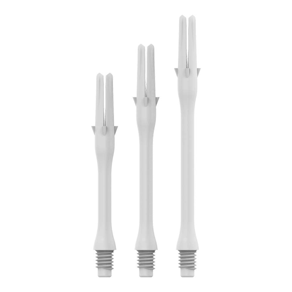Lstyle Dart Shafts: 2BA Standard Thread Nylon Stems - White Slim 300 (Long/Medium)