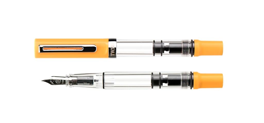 TWSBI TWC10032 Fountain Pen, Eco T Saffron CT, Suction Type, Fine Point F