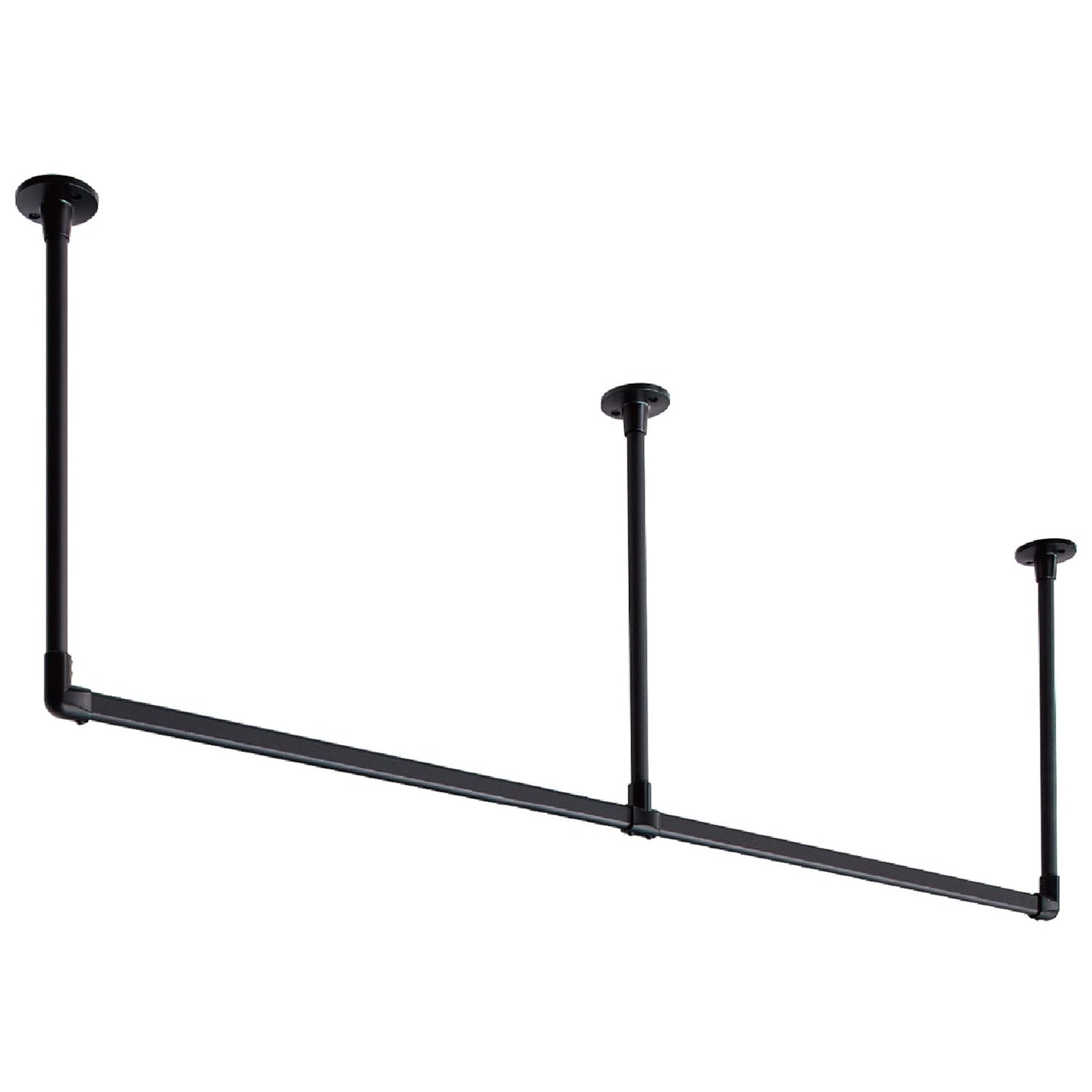 TOSO H-1 Hanging Bar with Ceiling Type C Set, Black, W 70.1 x H 17.7 inches (1780 x 450 mm)